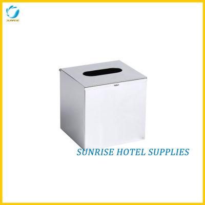 304 Stainless Steel Mirror Finish Tissue Box for Hotel