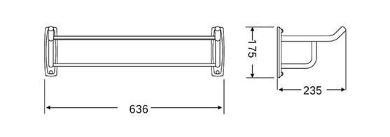 Wall Mounted Stainless Steel Bathroom Accessories Towel Shelf Rack