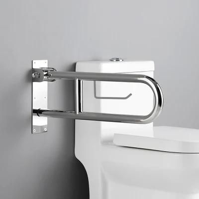 Stainless Steel Bath Grab Bars U Shaped Grab Bar for Toilet Bathroom Foldable