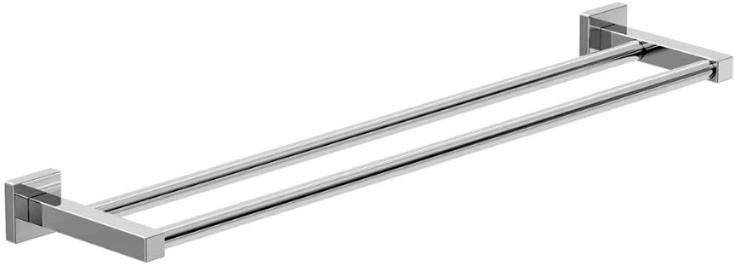 Stainless Steel 304 Wall Mount Satin Nickel Double Towel Bar for Bathroom