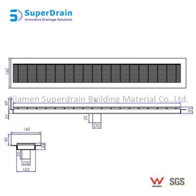 Sdrain Linear Shower Sink Strainer Stainless Steel Long Drainer