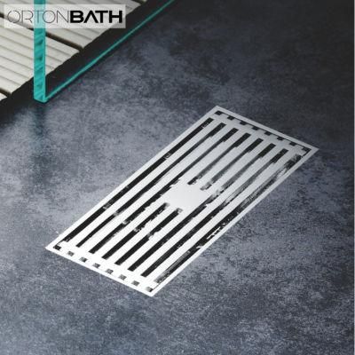 Thick Luxurious Rectangular Square Brass ABS PP Self Seal Anti Ador Stainless Steel Floor Drain