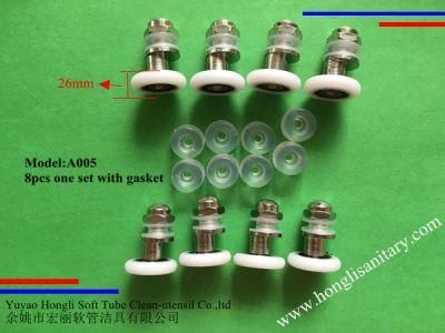 8PCS Shower Roller Set with Brass Axis and Gasket