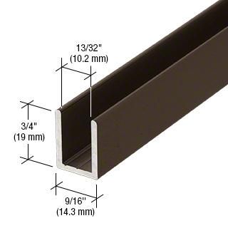 Oil Rubbed Bronze 3/8&quot; Fixed Panel Shower Door Deep U-Channel - 95&quot;