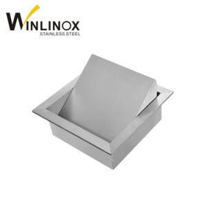 Counter Top Recessed Bulit-in Stainless Steel Flap Lid Trash Bin Cover