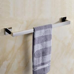 Single Towel Bar Stainless Steel Silver Polish Bathroom Hardware Set Smooth Bright Surface Chrome Steel Towel Rack