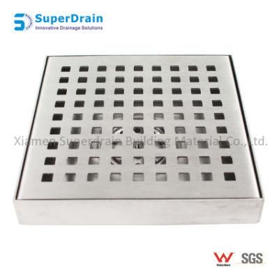 Stainless Steel 4 Inch Auto-Close Floor Drain for Bathroom