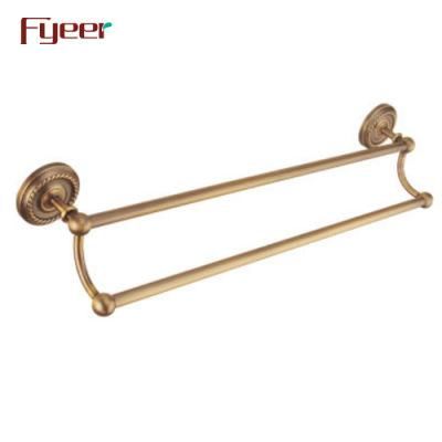 Fyeer Antique Brass Double Towel Bar