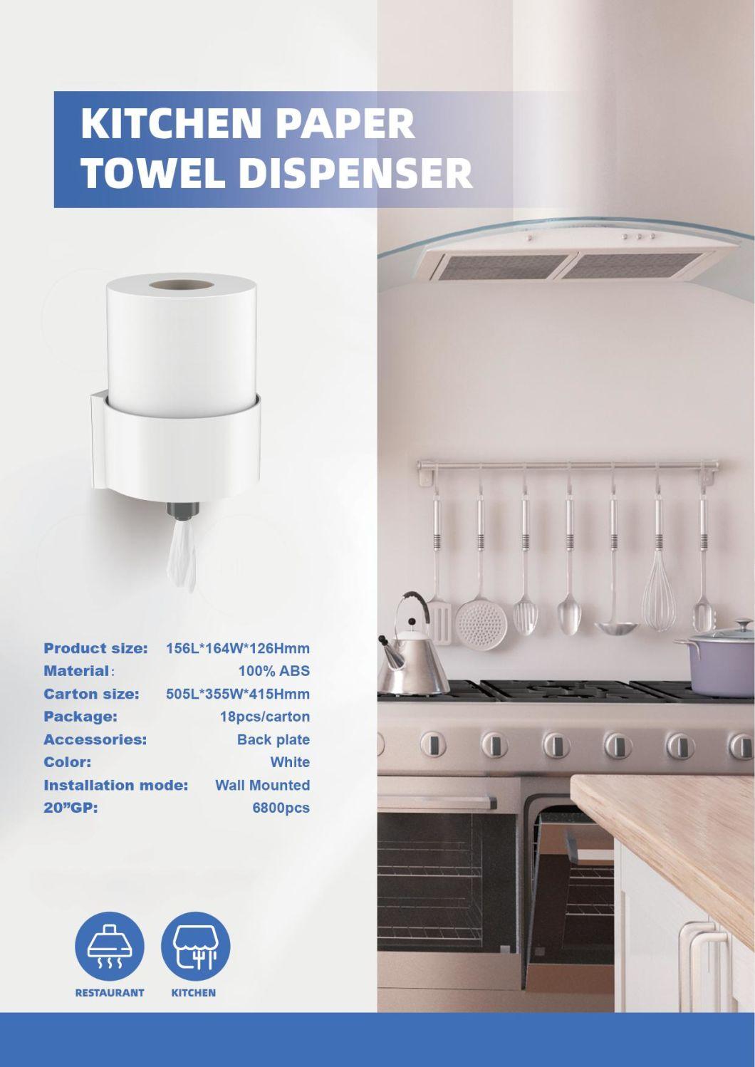 Kitchen Wall Mount Paper Towel Tissue Roll Dispenser with Down Pull Design