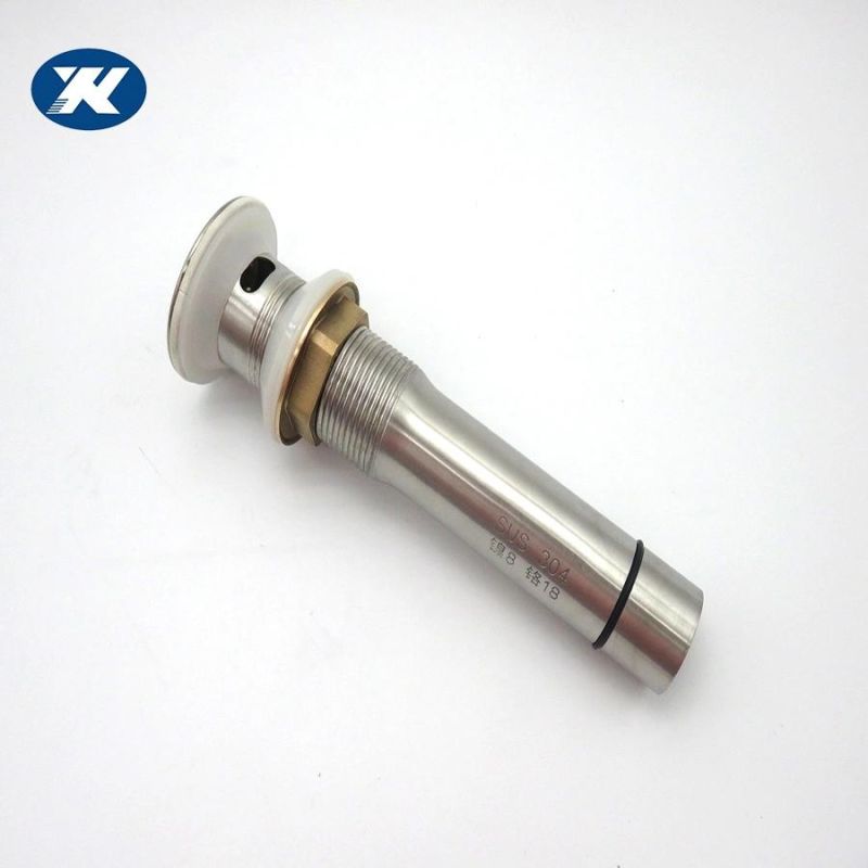 Stopper Sink Pop up Water Waste Brass Drain Pump Washbasin Faucet Drain with Overflow