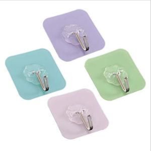 60mm*60mm Color Multi-Function Strong PVC Sticky Hook for Bathroom