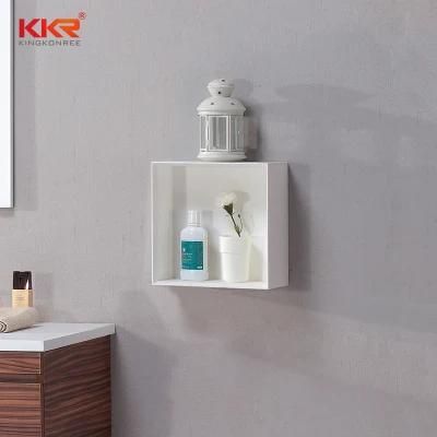 Decoration Solid Surface Stone Shower Shelf Black