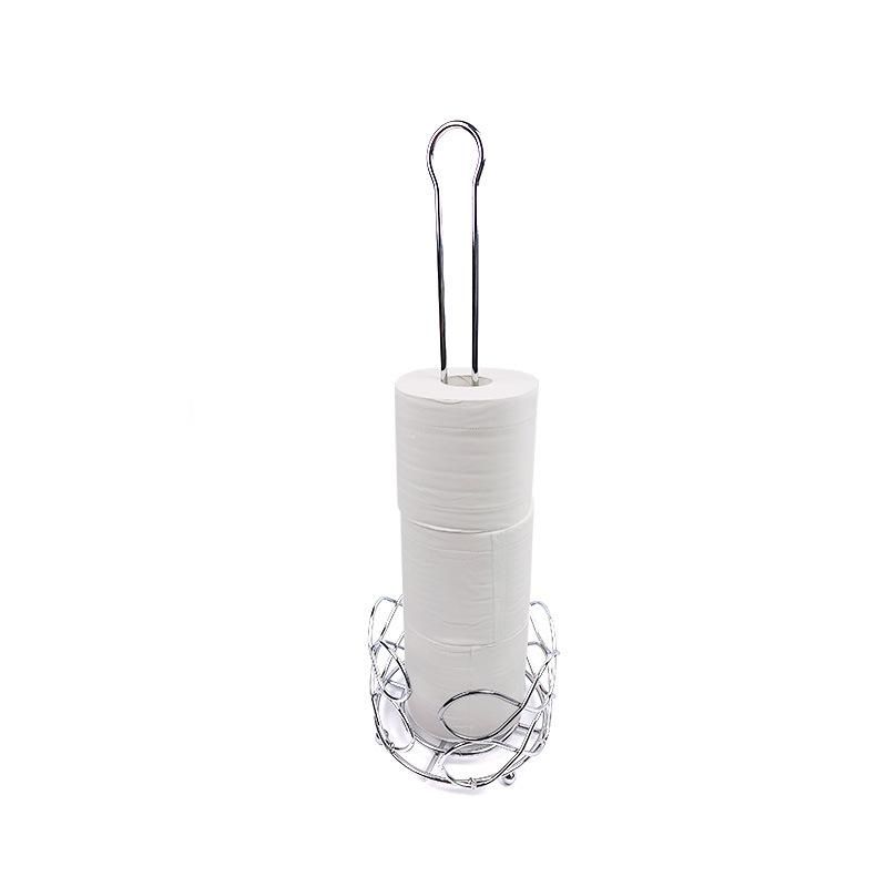 Metal Free Standing Toilet Paper Holder Stand