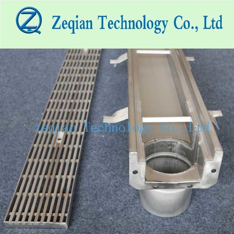 Trench Drain with Stainless Steel Cover Steel for Bathroom