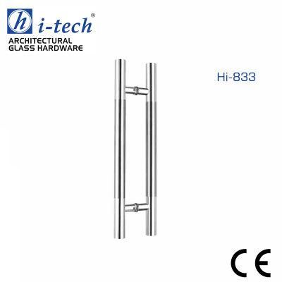 Hi-833 Round Tube H Shape Glass Door Handle