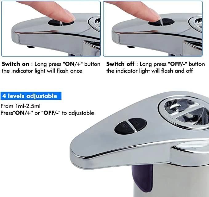 Non Contact Motion Infrared Touch Free Sensor Stainless Steel Hand Sanitizer Liquid Soap Dispenser