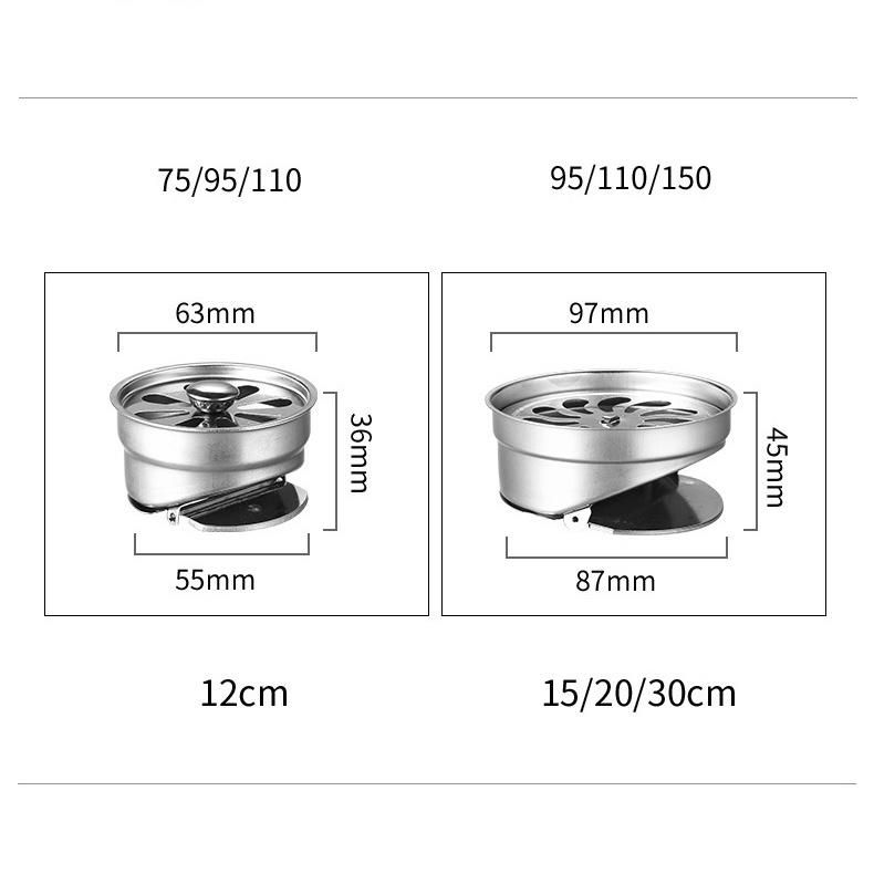 30*30cm Solid Striped Floor Drain 304 Stainless Steel Floor Drain DN110 Toilet Square Odorless Floor Drain Hotel Engineering Large Linear Floor Drain