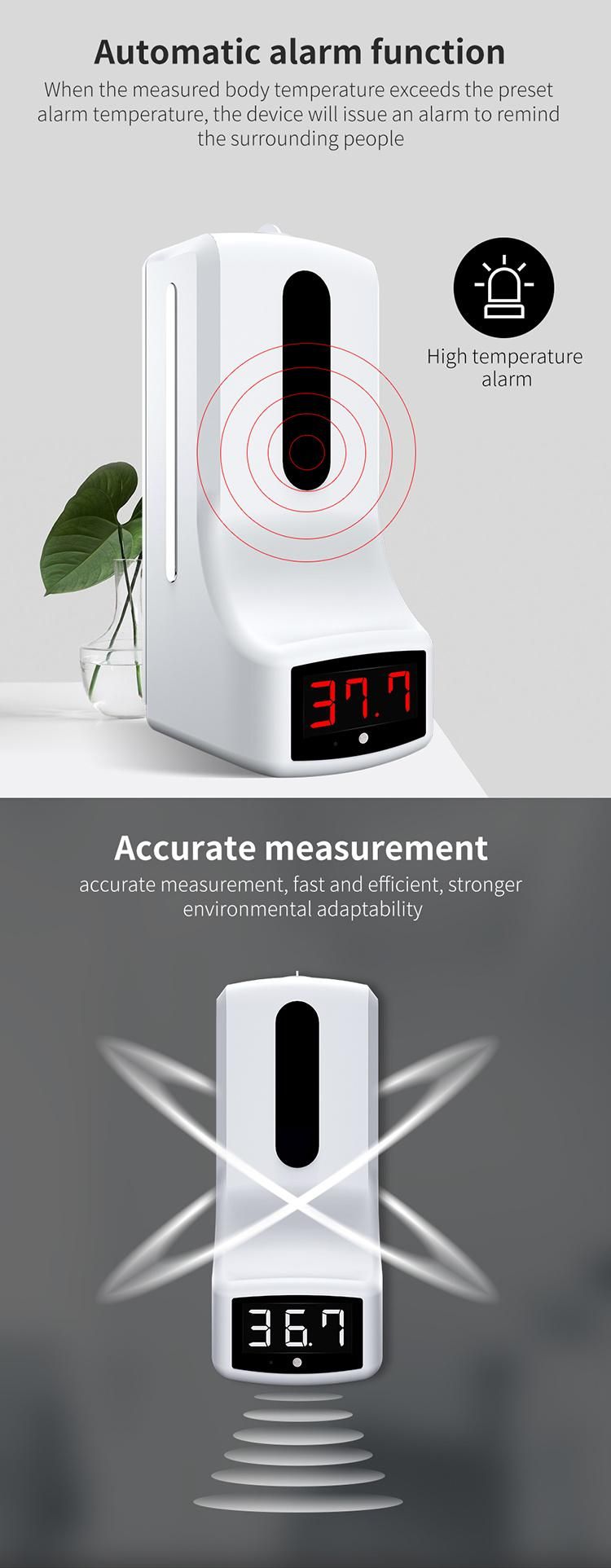 Saige 1000ml Automatic K9 Digital Thermometer 2 in 1 Sensor Soap Dispenser