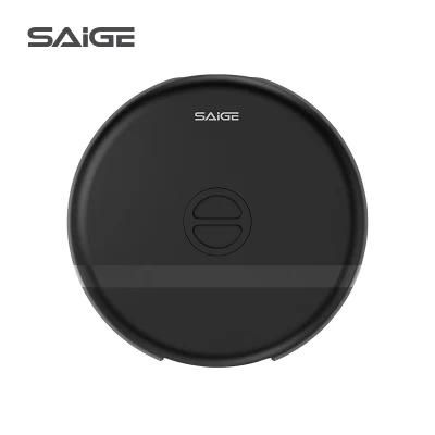 Saige High Quality Wall Mounted ABS Plastic Black Toilet Jumbo Tissue Paper Dispenser