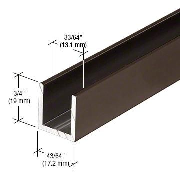 Oil Rubbed Bronze 1/2&quot; Fixed Panel Shower Door Deep U-Channel - 95&quot;