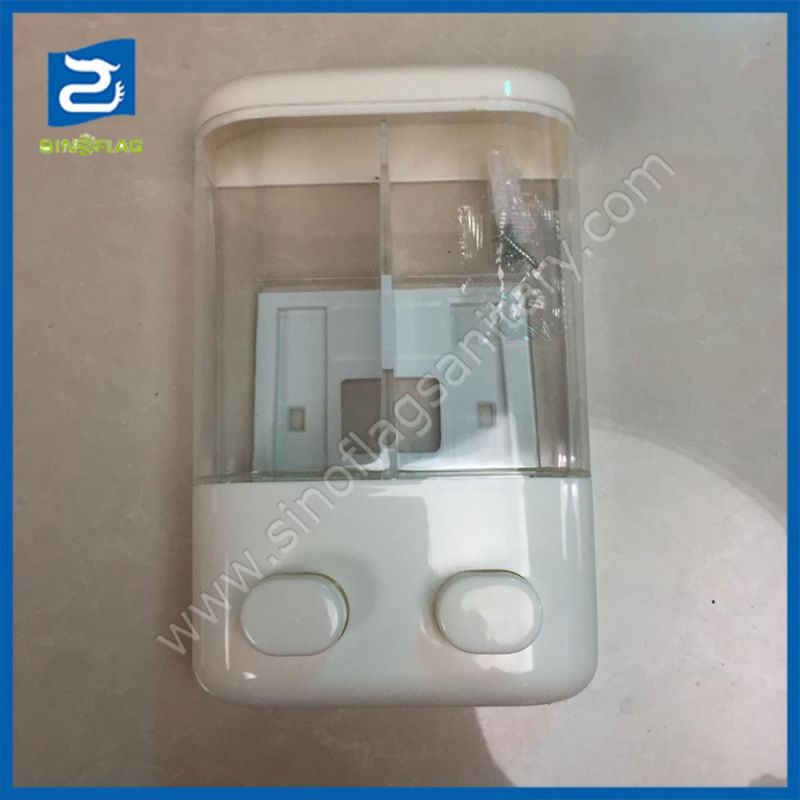 500ml*2 Bathroom Wall Mounted Plastic Hotel Hand Liquid Soap Dispenser Anti Virus