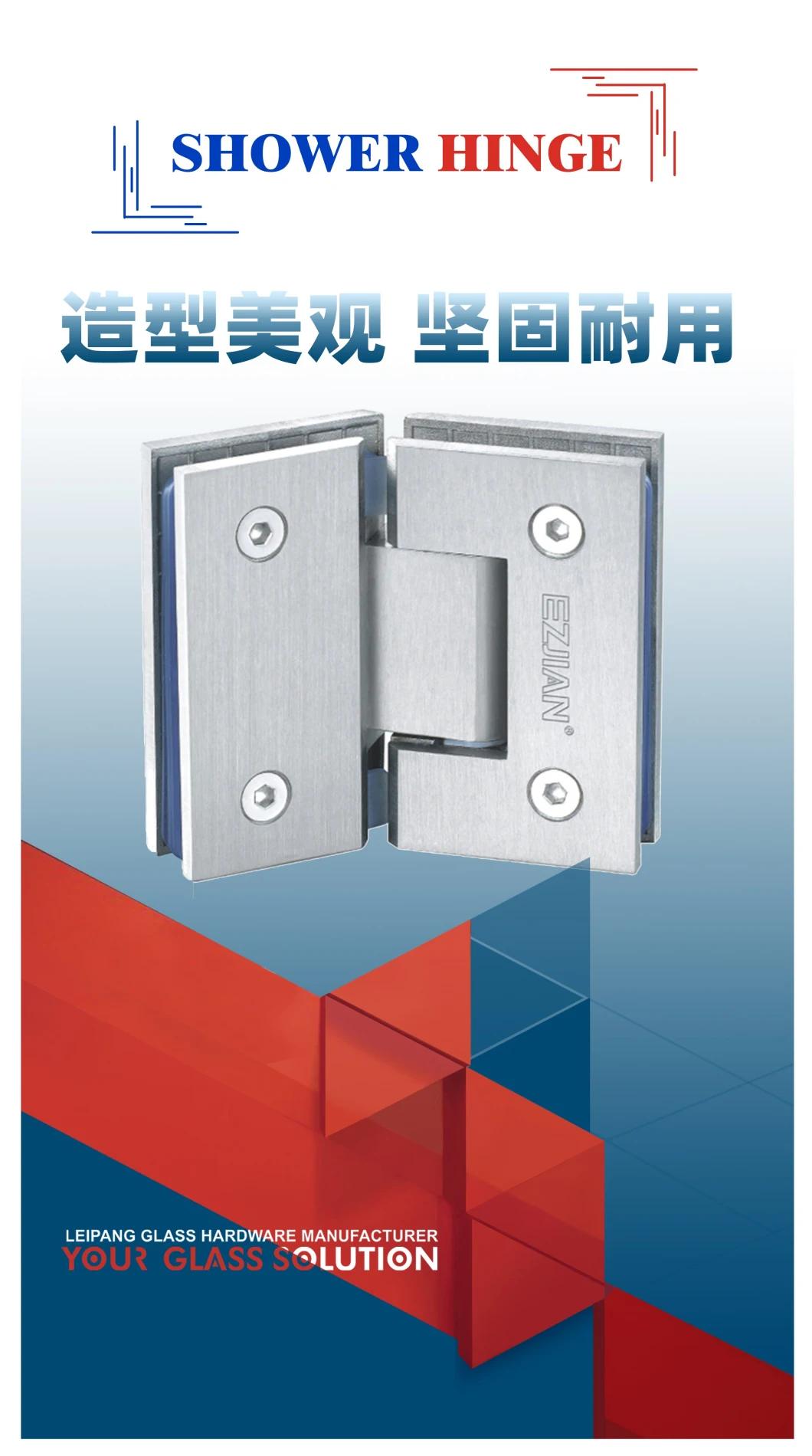 Stainless Steel Glass Shower Doors Glass to Glass Hinge