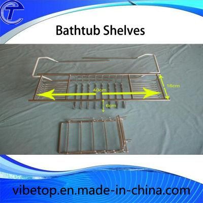 Hot Sale All Bathtubs Are Suitable Expandable Stainless Steel Bathtub Rack Shelf