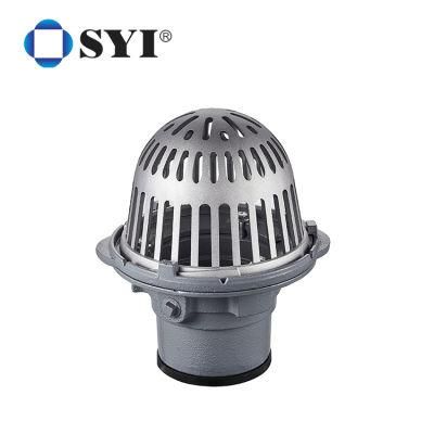 Syi Cast Iron Roof Drain with Aluminum Round Strainer