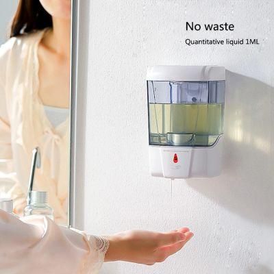 700ml Wall-Mount Automatic Sensor Touch Lotion Foam Drop Spray Pump Liquid Sanitizer Soap Dispenser for Kitchen Bathroom