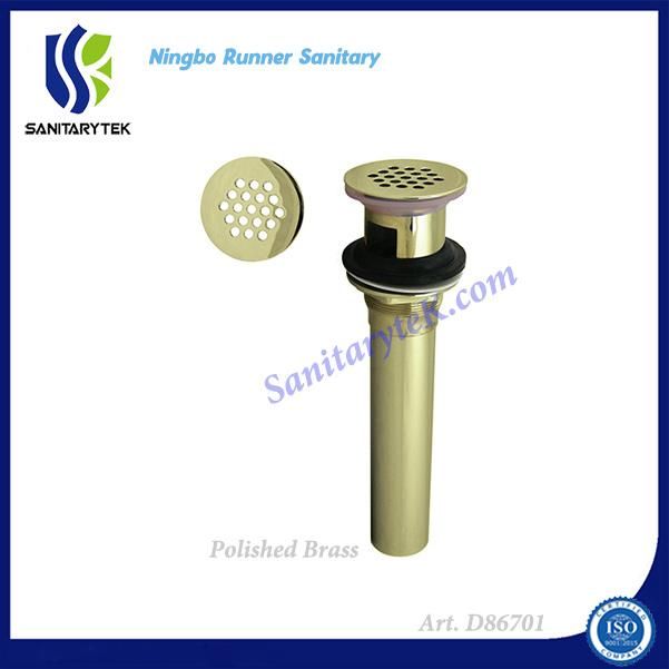 Grid Strainer Drain with Overflow Bathroom Sink Basin (D86701)