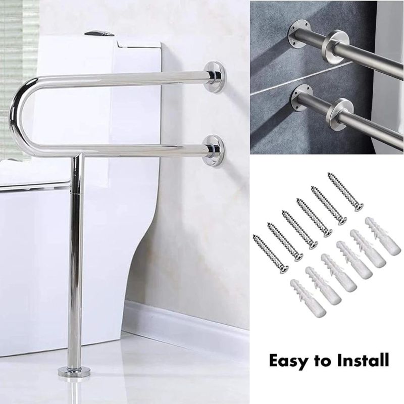 Commode Accessories Safety Hand Railing Guard Frame Shower Assist Aid Handrails