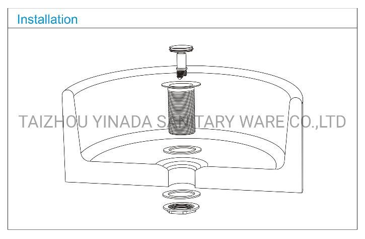 Gold Top Clic Clac Waste Bathroom Pop up Waste Drain for Brazil Market (ND519-G)