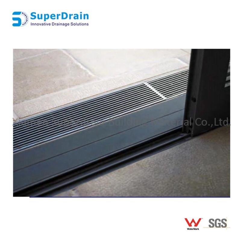 Superdrain Thresholds Rain Drain for Balcony Against The Sliding Door