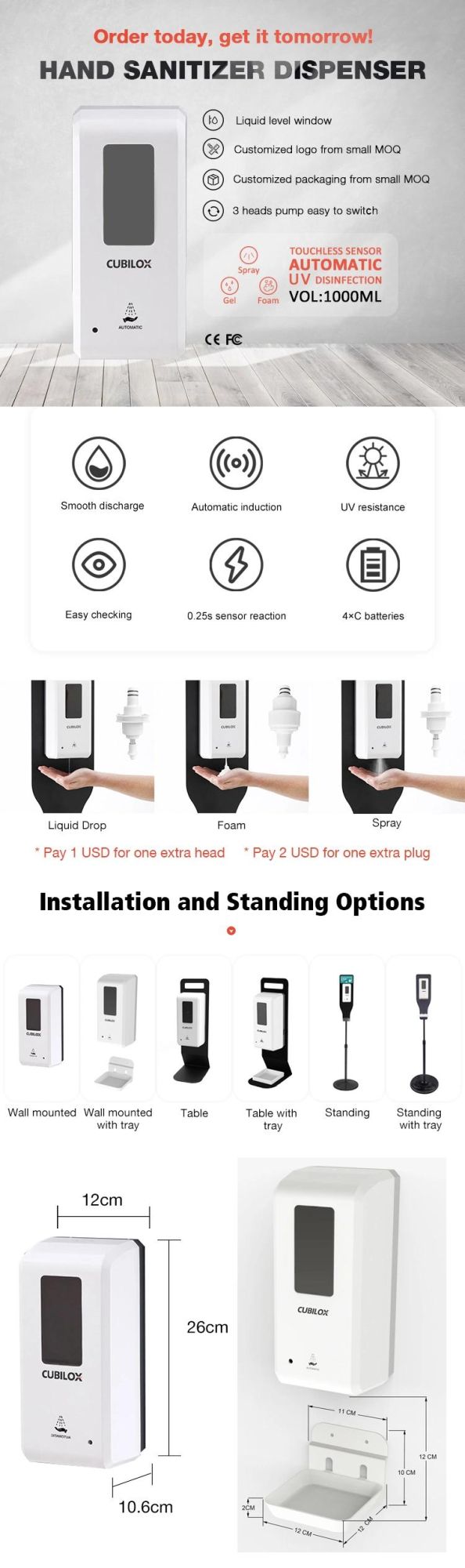 Table Smart Touchless Foam Automatic Dispenser