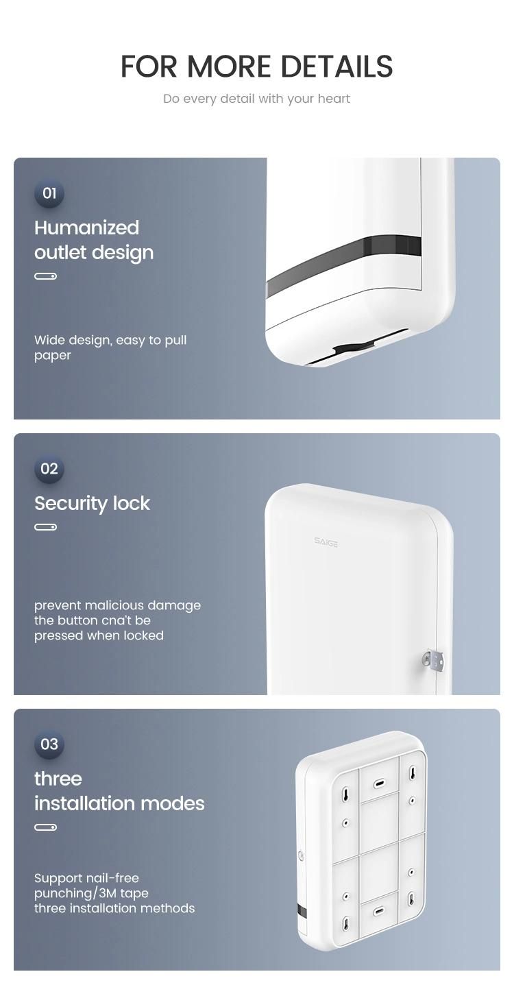 Saige Wall Mounted ABS Plastic Jumbo Toilet Paper Dispenser