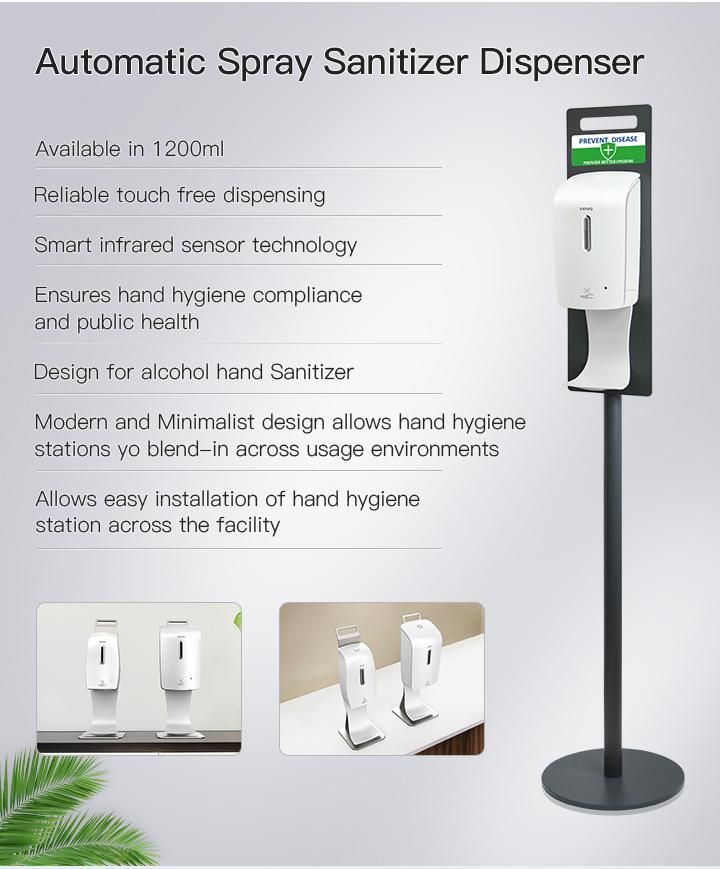 Touchless Automatic Soap Dispenser Wall-Mounted Spray Alcohol Svavo 1200ml