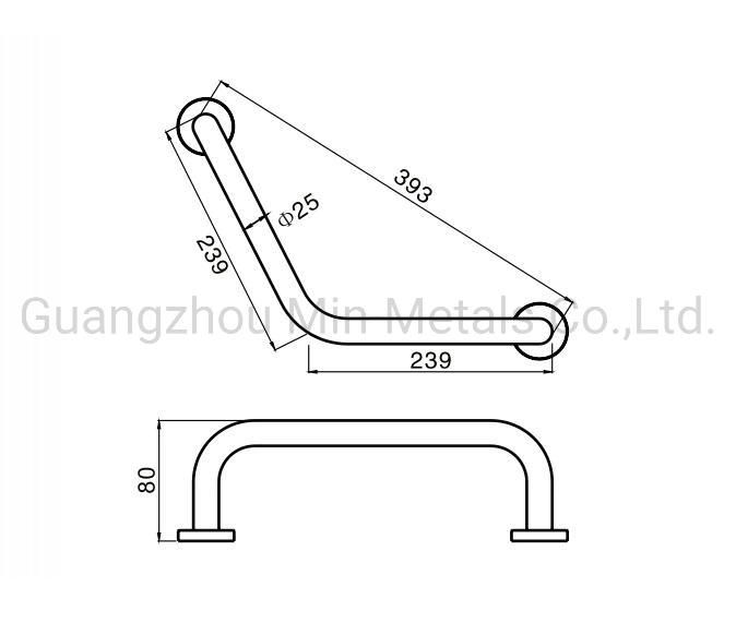 Stainless Steel Bend Handrail Hotel Equipment Safe Grab Bar (Polished/Brushed) Mx-GB402b