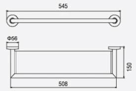 Big Sale Bathroom Accessories Stainless Steel Satin Finished Single Glass Shelf