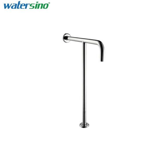 Bathroom Accessories Stainless Steel 304 Brushed Floor Standing Shower Toilet Grab Bar Handrail