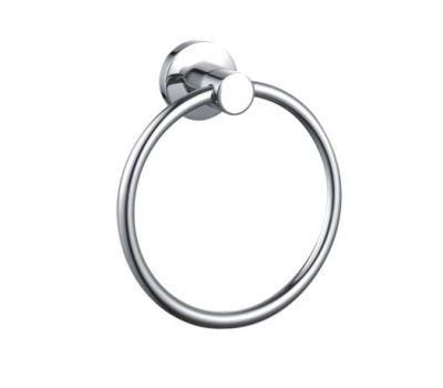 Round Style Brass Towel Ring Polished Chrome for Family and Hotel and Public Places