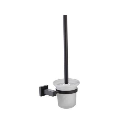 Sanitary Ware Bathroom Black Brass Square Toilet Brush Holder (300794)