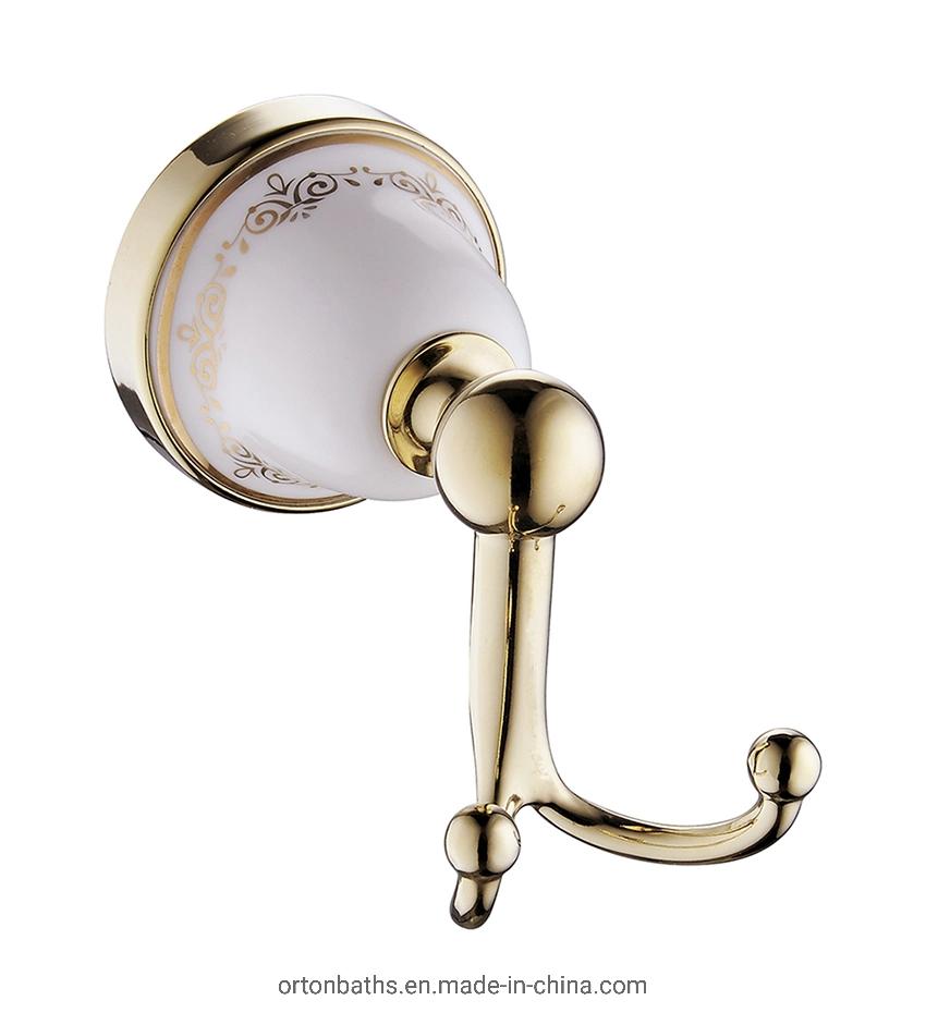 Gold White Plated Decorative Patterns Ceramic Zinc Alloy Metal India Pakistan Dubai Bathroom Fittings Accessories