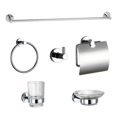Competitive 6PCS Wall Mounted Zinc Alloy Polished Bathroom Accessories (NC50010)