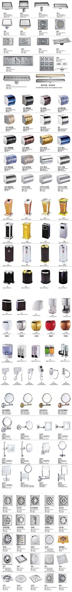 3L / 5L / 7L / 9L / 11L / 13L / 15L/ 17L/ 18L Round Stainless Steel Dustbin Indoor Trash Bin for Hotel