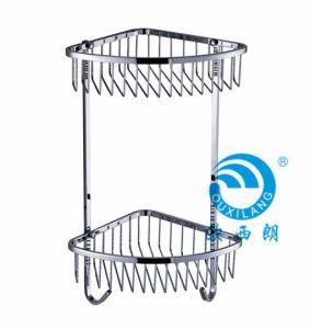 Brass Chrome Plating Bathroom Accessories Corner Basket Oxl-8608