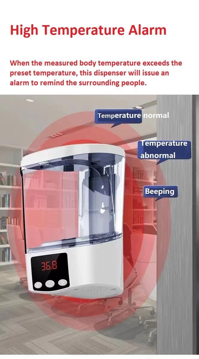 Infrared Induction Soap Dispenser 700ml Voice Broadcast Temperature Alarm