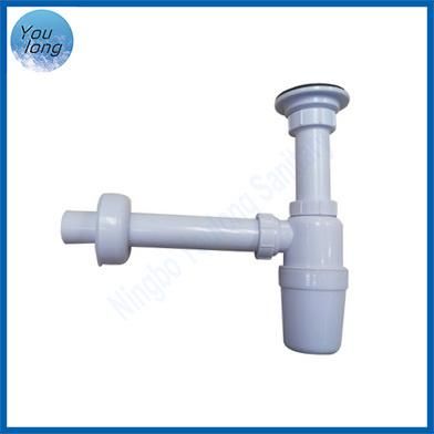 White Color Plastic P-Trap Bathroom Basin Sink Bottle Trap Siphon Waste