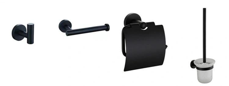 Black Towel Rack with Shelf Factory Manufacture Bathroom Hardware