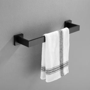 Wall Mount Stainless Steel Black Towel Holder Towel Rail Wall Mounted Double Towel Bars