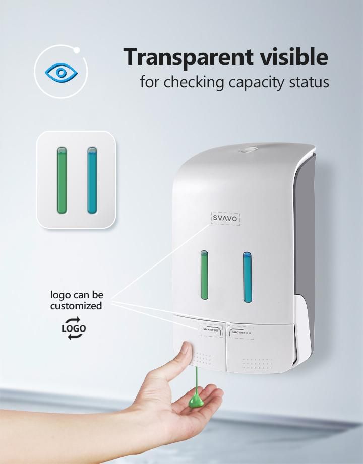 Bathroom Wall Mounted Soap Dispenser Dispensador De Sabao De Plastico